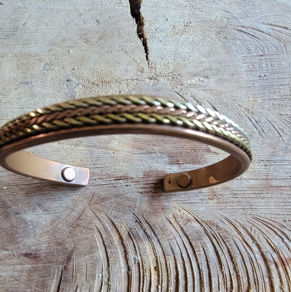 Braided Copper Cuff Bracelet